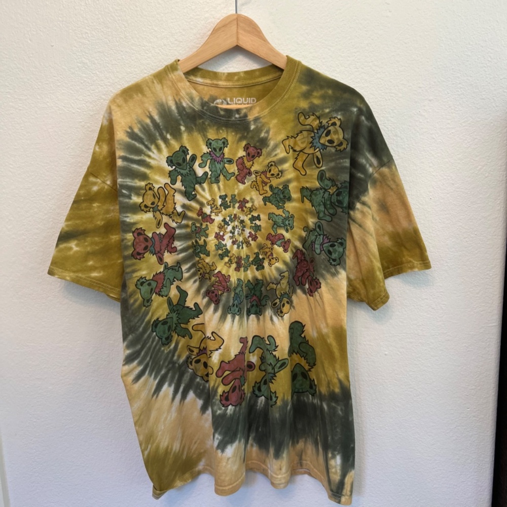 🎉HP🎉 Grateful Dead Spiral Alien Bears Men's Tie Dye T-Shirt